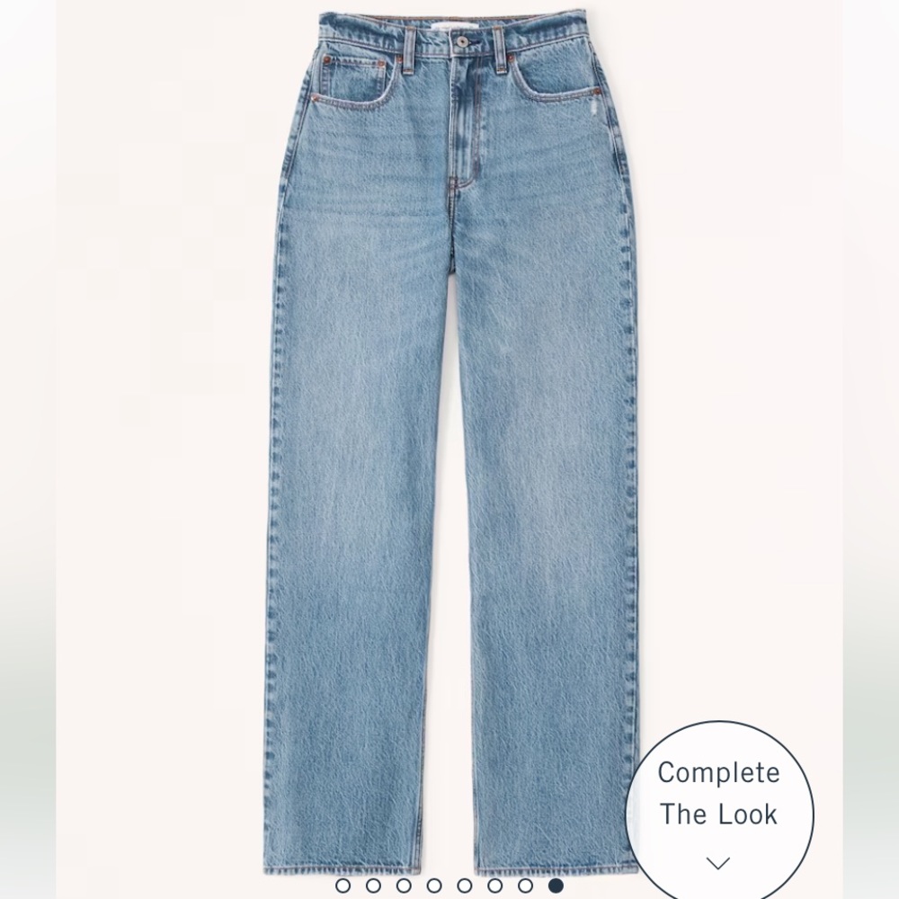 Abercrombie & Fitch The High Rise Loose Jeans Size: 34 / 18 short